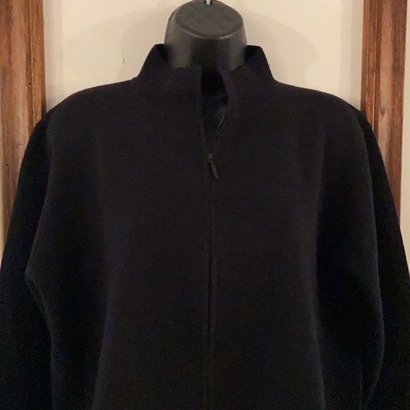 Eileen Fischer Black Wool Zip Front Sweater Medium - Picture 9 of 9